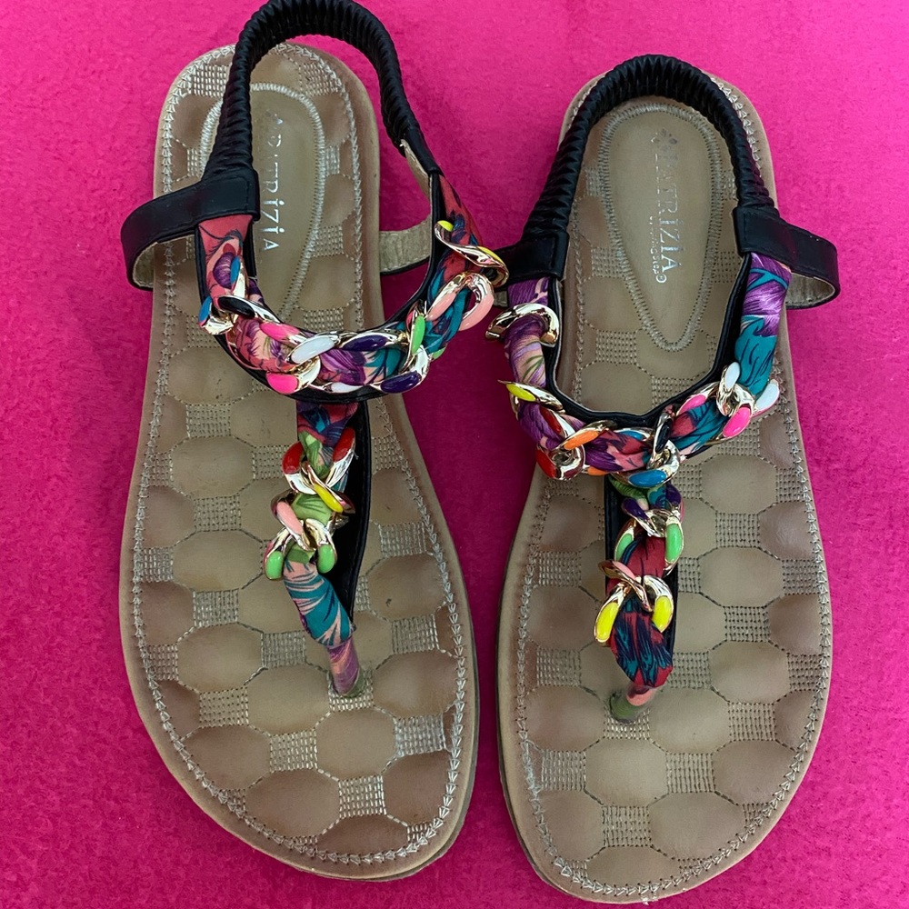 Multi Color Flat Sandals
